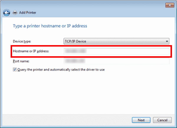 how to set printer ip address in windows 10